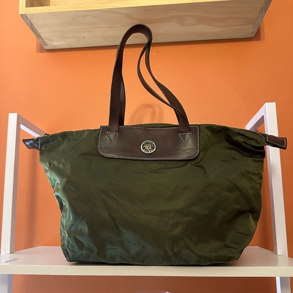 DOONEY & BOURKE Nylon Hunter Green Tote (EUC) - Picture 1 of 6